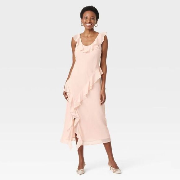 A New Day - Women's Ruffle Slip Dress - A New Day Light Pink X Pink - Picture 4 of 4
